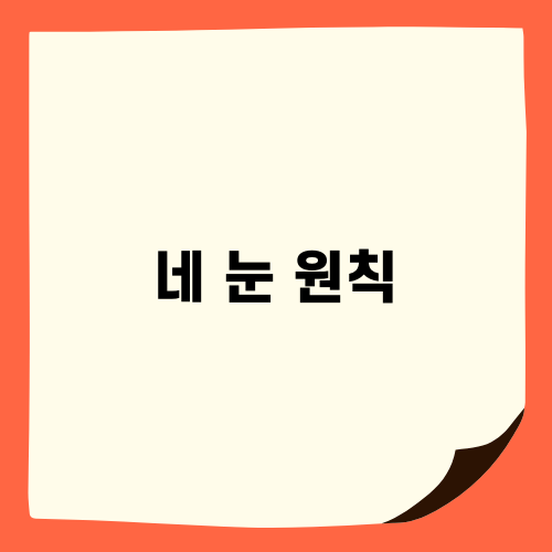네 눈 원칙 관련 글